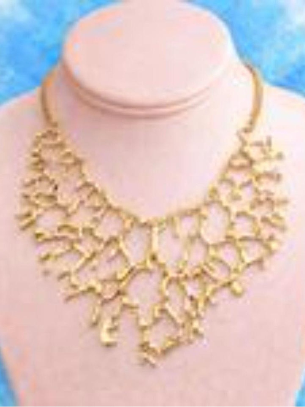 Gold Coral Branch Statement Necklace - Women Jewelry